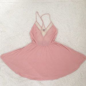 UO Cope peach skater dress
